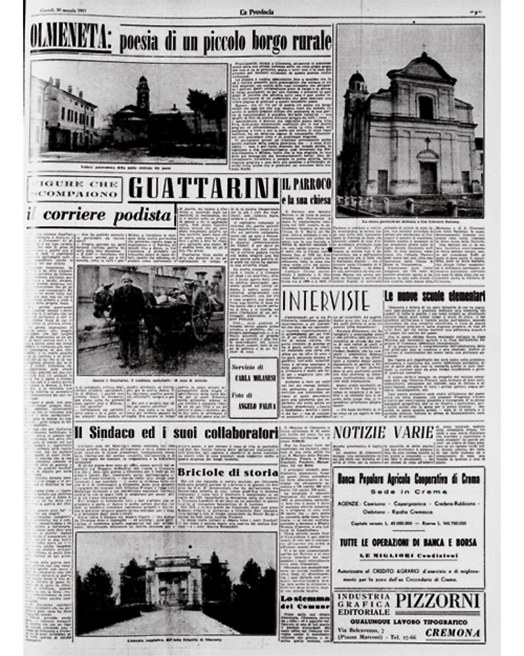 Il piccolo borgo rurale di Olmeneta e il "corriere podista"