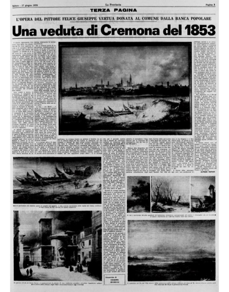 Una veduta di Cremona del 1853