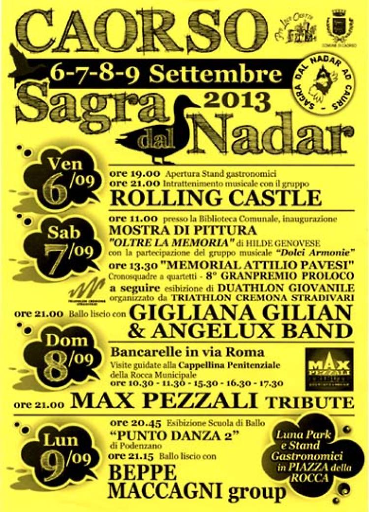 Sagra del Nadar a Caorso dal 6 al 9 settembre