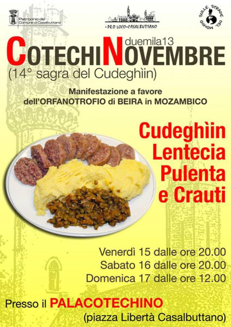 14^ Sagra del Cotechino a Casalbuttano dal 15 al 17 novembre