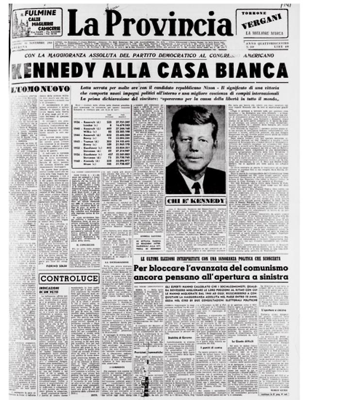 John F. Kennedy è il 35° presidente degli Stati Uniti. Lotta serrata per molte ore con il candidato repubblicano Nixon