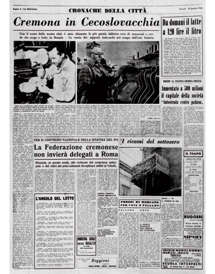 La più grande fabbrica ceca di strumenti a corde si chiama Cremona