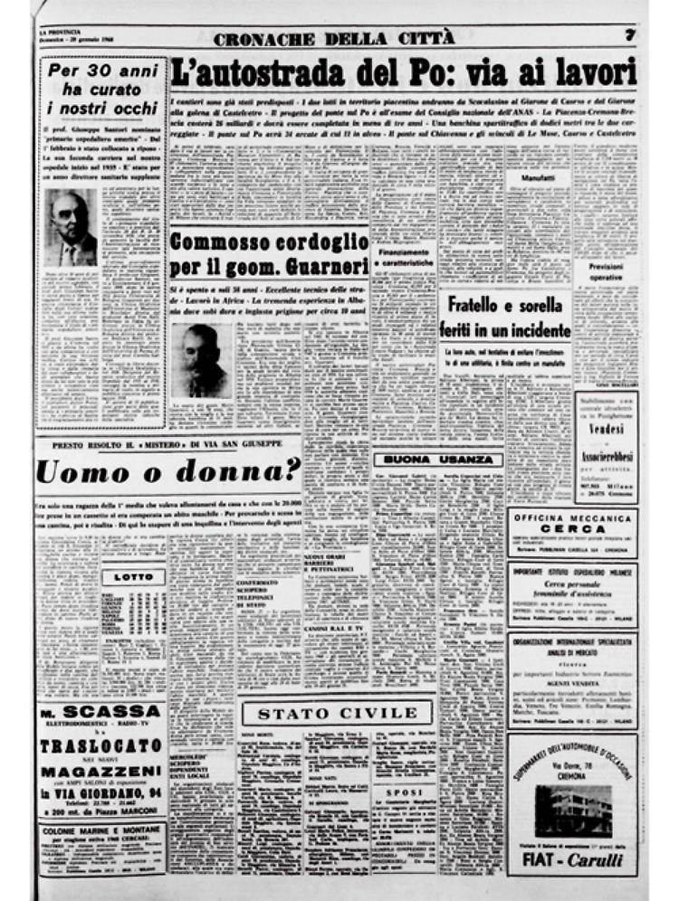 Al via i lavori per l'autostrada del Po