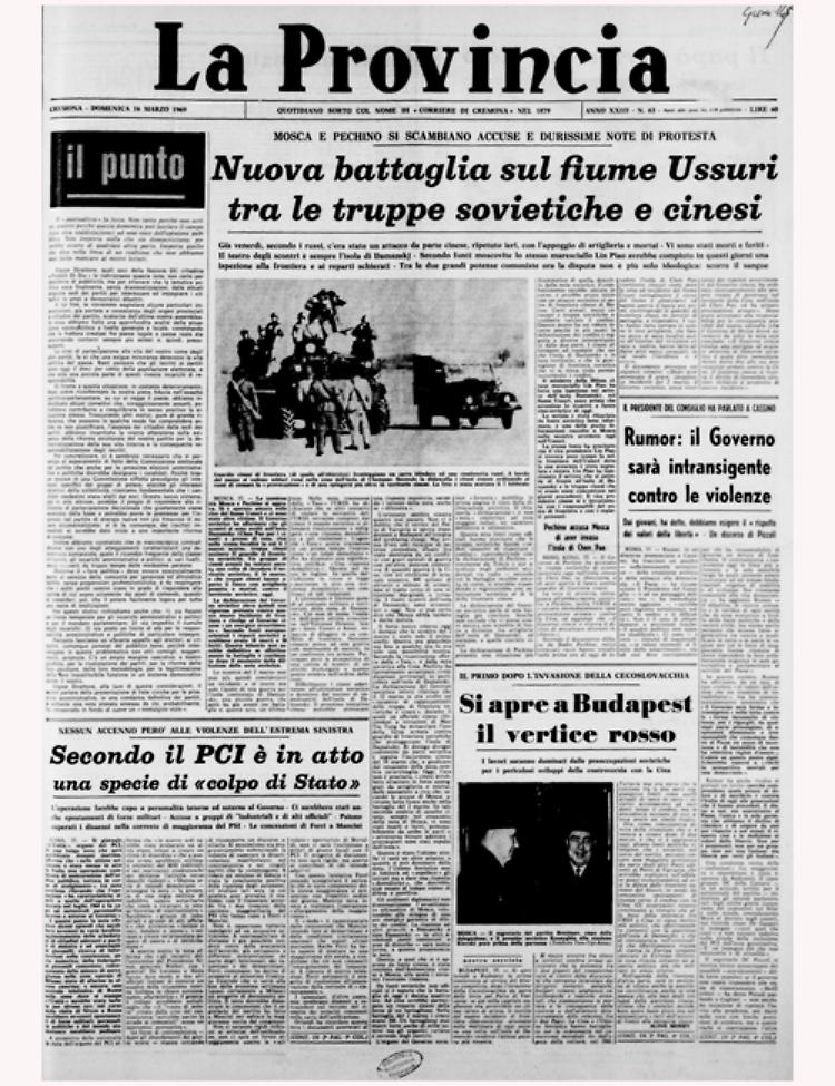 Tensione tra le due superpotenze comuniste: si spara nelle zone di confine