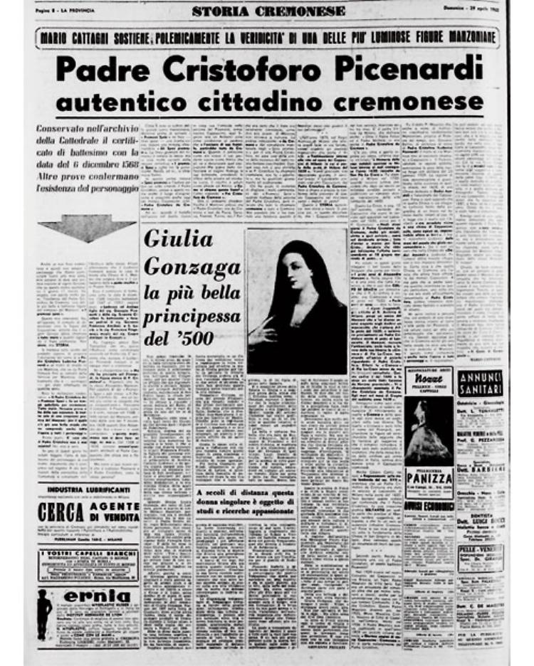 Padre Cristoforo de "I Promessi Sposi" manzoniani fu un autentico cittadino cremonese