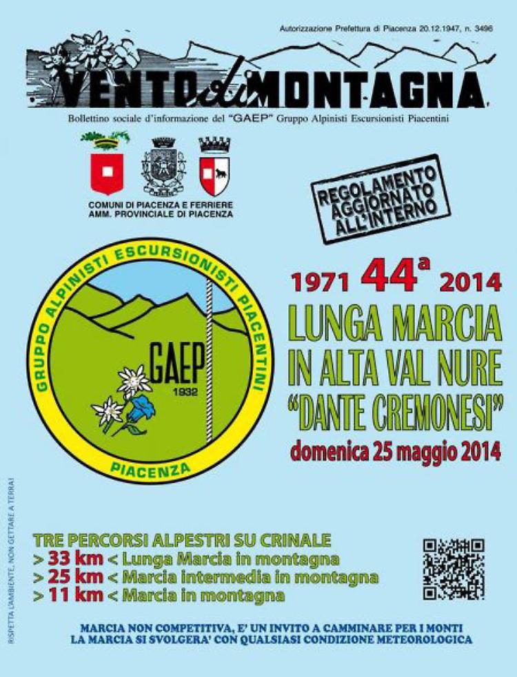 Lunga Marcia in Alta Val Nure ''Dante Cremonesi''  Domenica 25 maggio