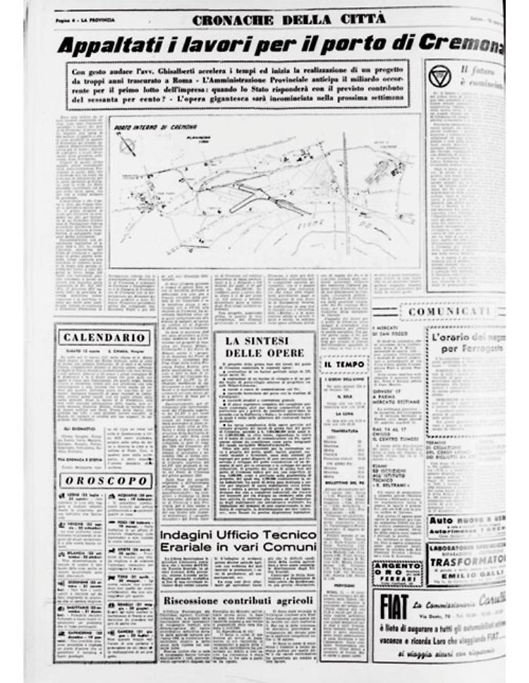 Appaltati i lavori per il porto di Cremona