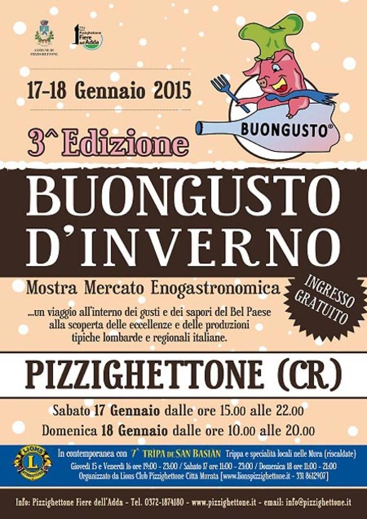 BuonGusto d'Inverno a Pizzighettone Sabato 17 e domenica 18 gennaio