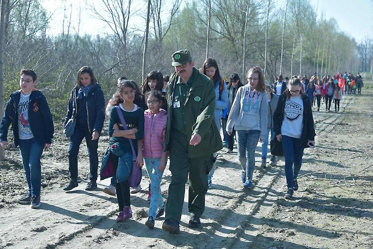 Alunni della Diotti e amici polacchi alla scoperta della golena del Po