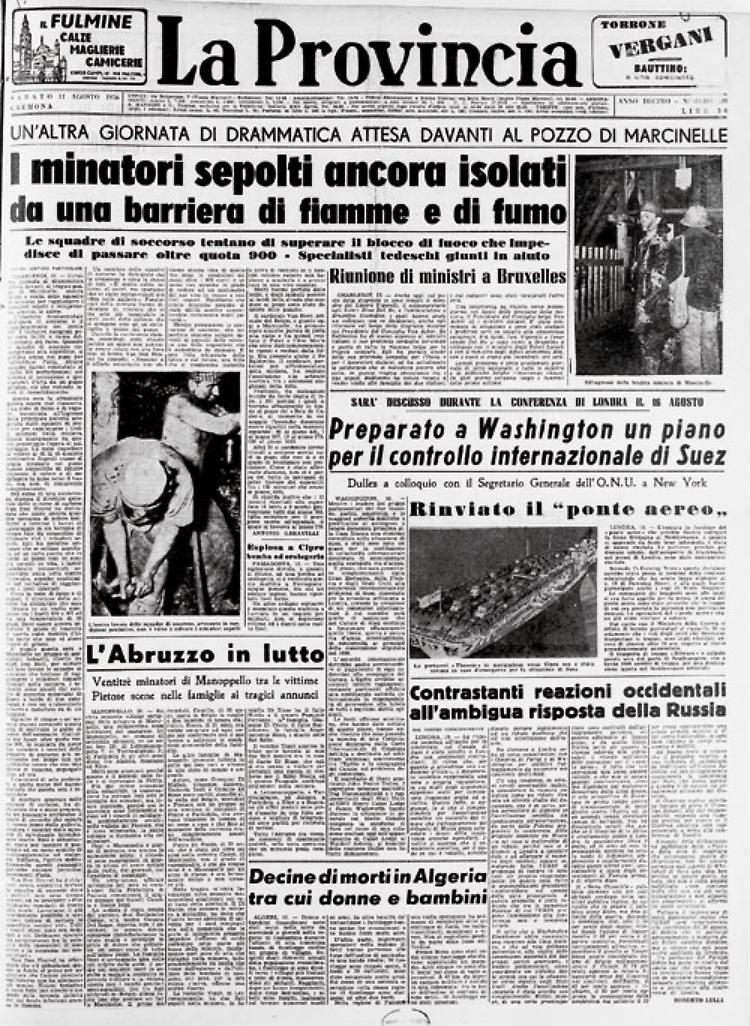 Il dramma della miniera belga di Marcinelle