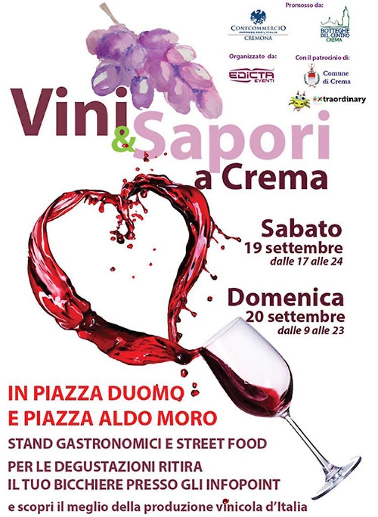 Vini e sapori nelle piazze di Crema nel fine settimana