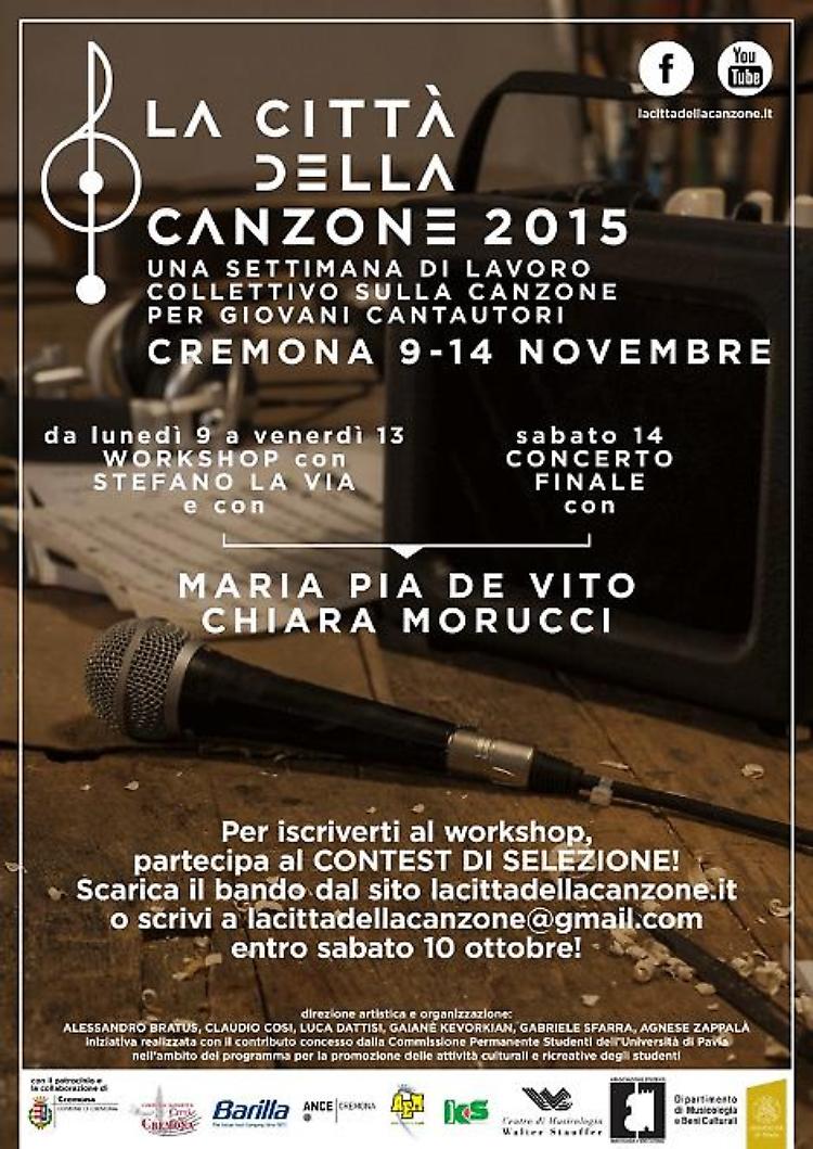 "La città della canzone", dal 9 al 14 novembre a Cremona