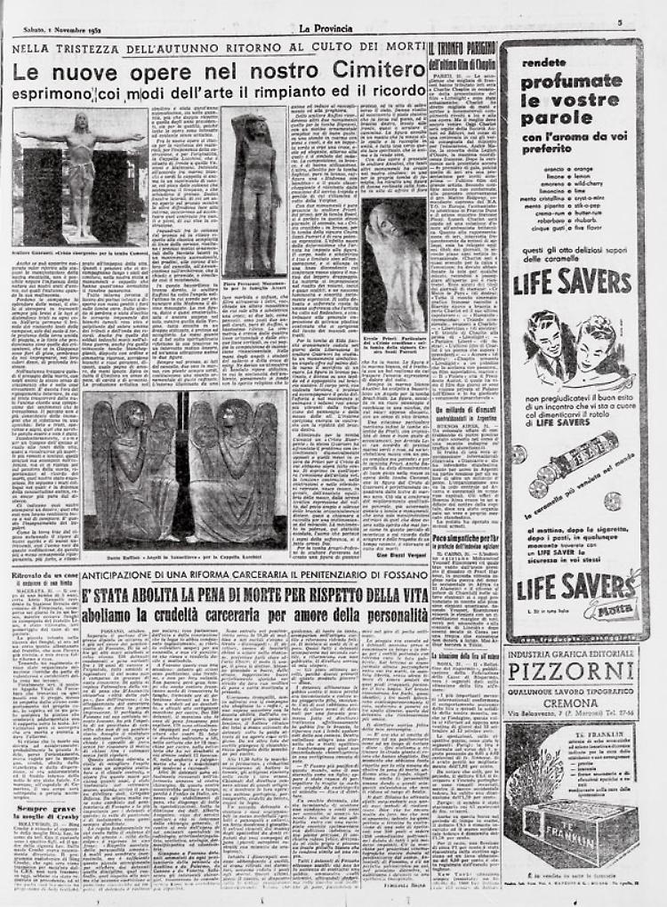 In pellegrinaggio al cimitero monumentale di Cremona per il culto dei morti
