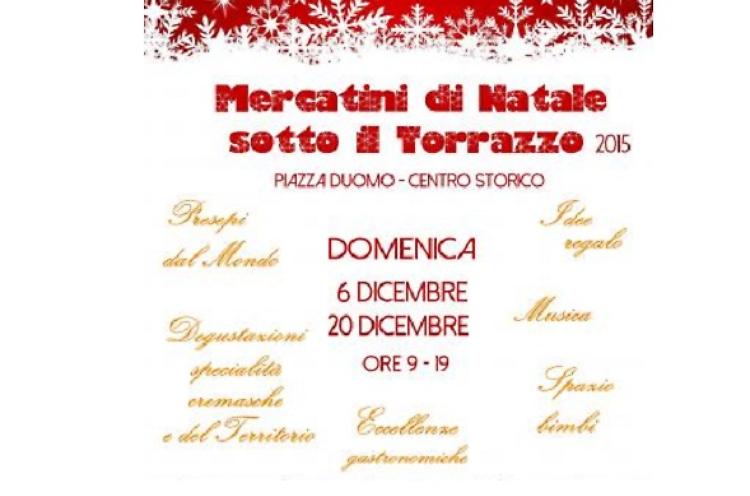 Domenica 6 dicembre mercatini sotto al Torrazzo