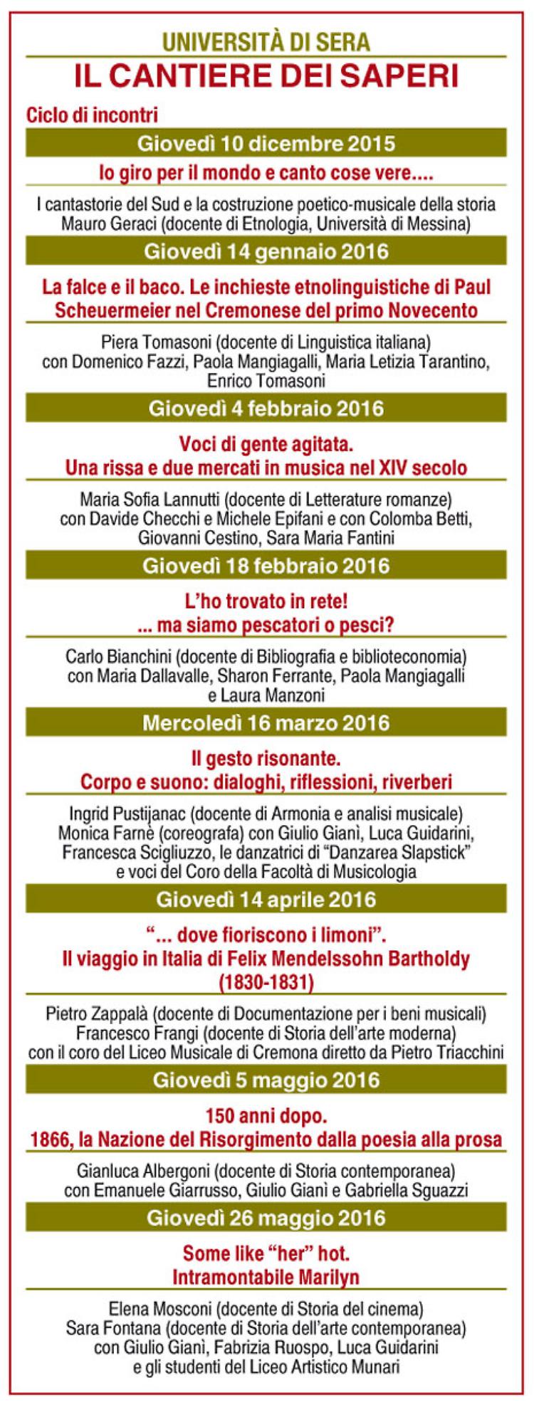 A Cremona la rassegna 'Il Cantiere dei Saperi' Gioved&igrave; i cantastorie del Sud