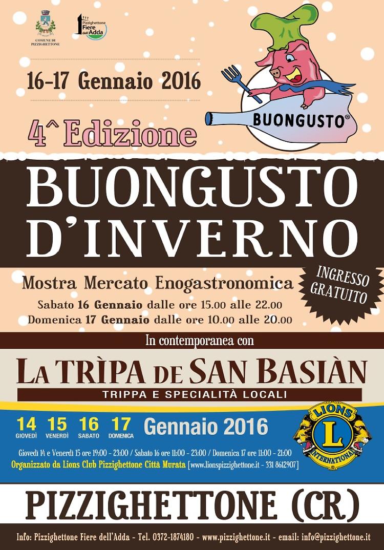 Pizzighettone. 4^ edizione di 'BuonGusto d'Inverno' 16 e 17 gennaio