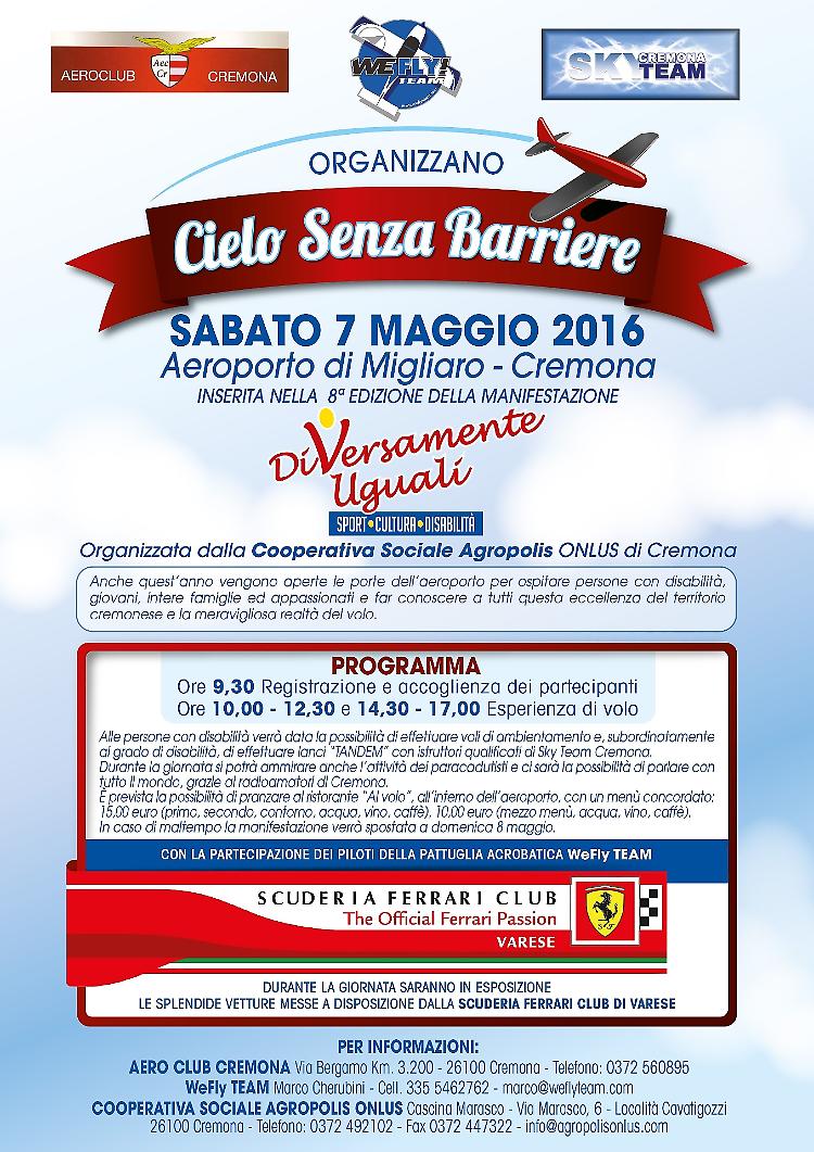 Il cielo è senza barriere al Migliaro