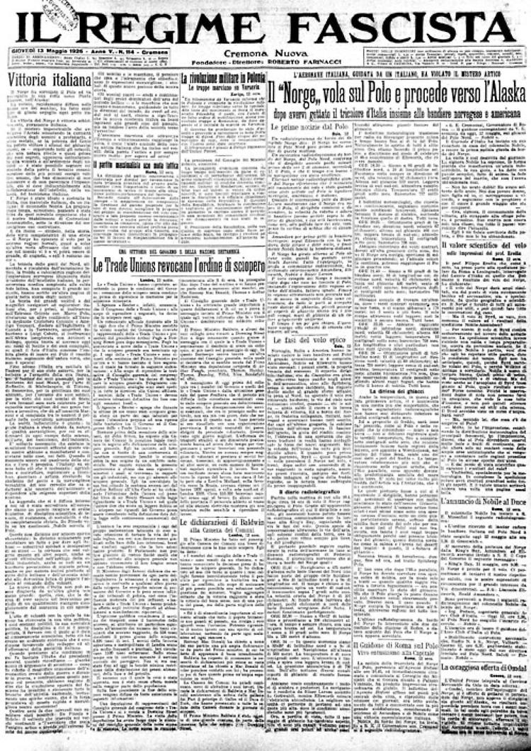 Il dirigibile italiano Norge &egrave; il primo aeromobile a sorvolare il Polo Nord. Poi rotta verso l'Alaska