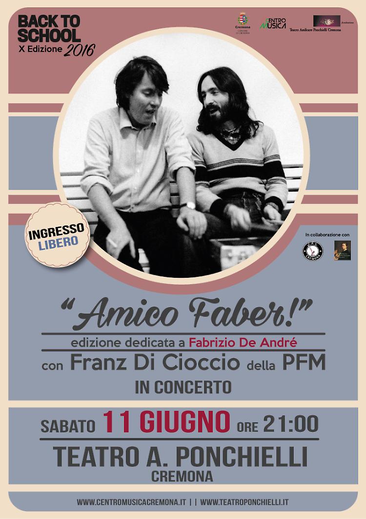 BACK TO SCHOOL 2016 - con Franz di Cioccio della PFM