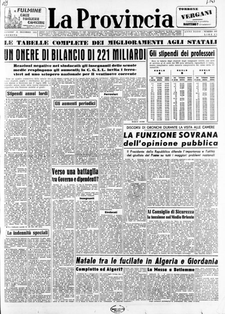 Le tabelle complete dei miglioramenti agli statali. Un onere di bilancio di 221 miliardi.