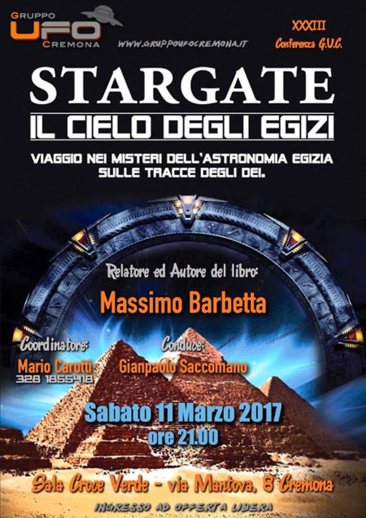 Conferenza del Gruppo Ufo Cremona: "Stargate, il cielo degli Egizi"