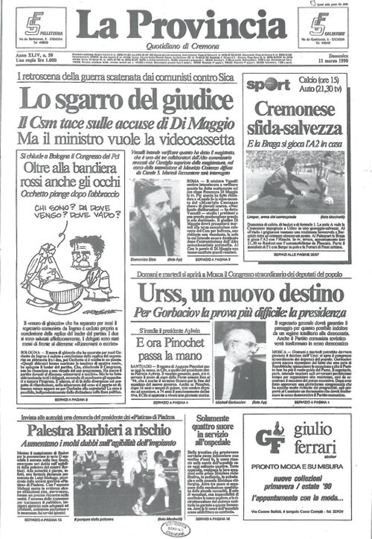 * retroscena della guerra scatenata dai comunisti contro Sica - * Si chiude a Bologna il Congresso del Pci - * Urss un nuovo destino