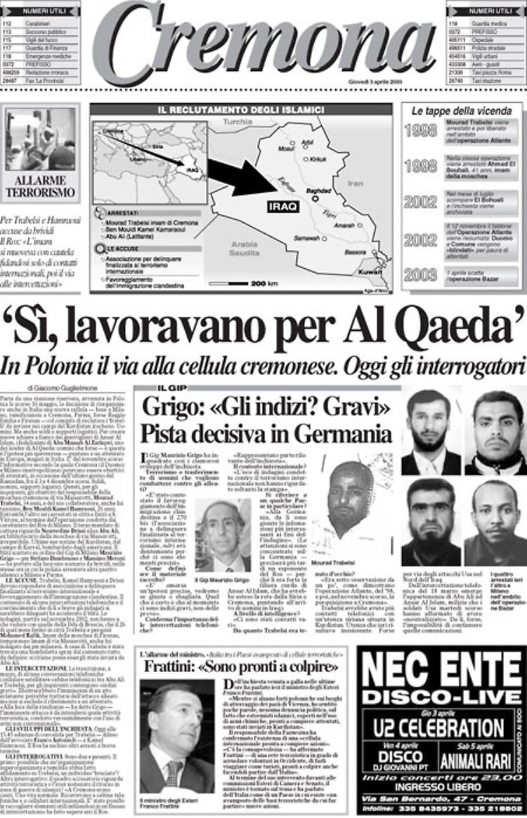 Allarme terrorismo.  ‘Sì, lavoravano per Al Qaeda’. In Polonia il via alla cellula cremonese. Oggi gli interrogatori