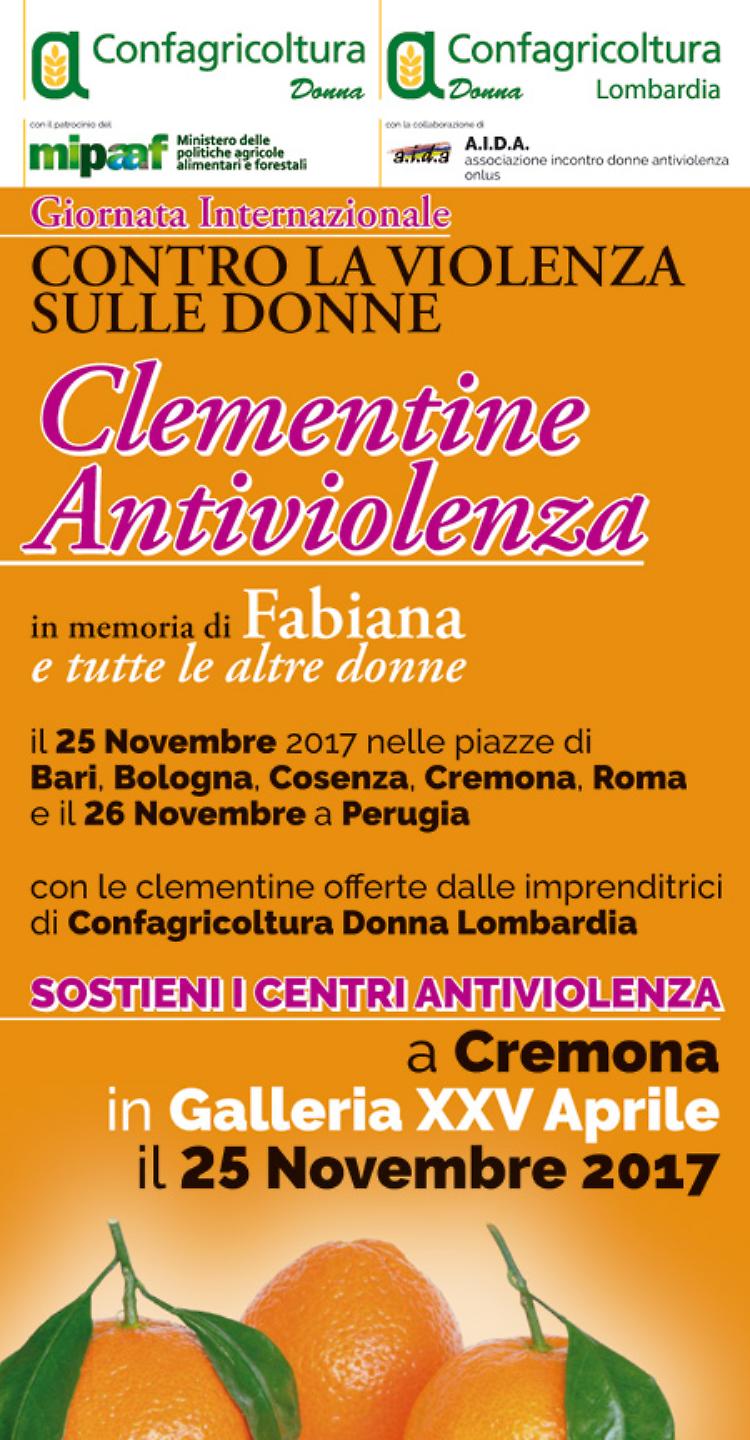 In piazza le “Clementine Antiviolenza” di Confagricoltura Donna