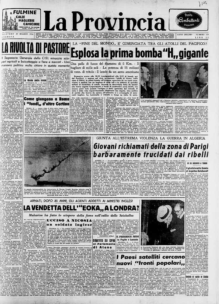 Esplosa la prima bomba “H„ gigante