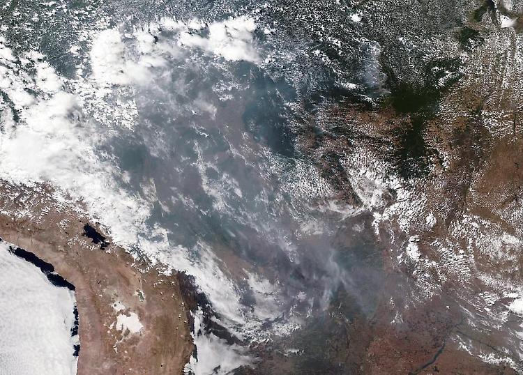Amazzonia: il fumo degli incendi visibile dallo spazio