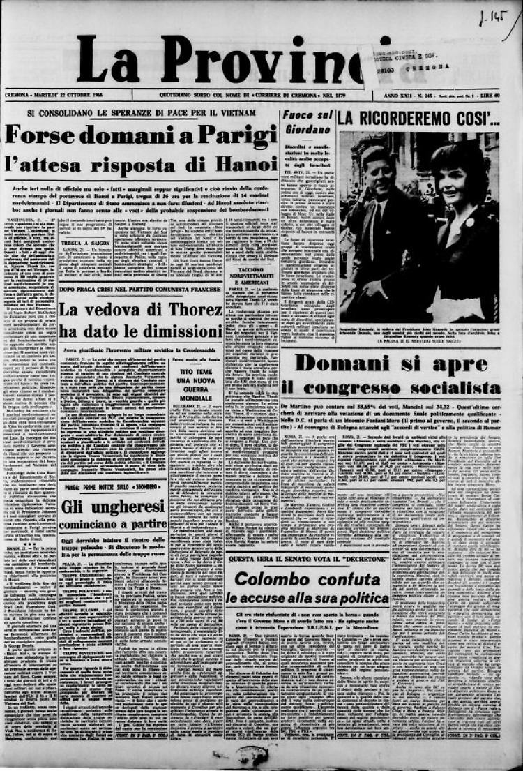L'ex First Lady Jacqueline Kennedy sposa l'armatore greco Aristotele Onassis