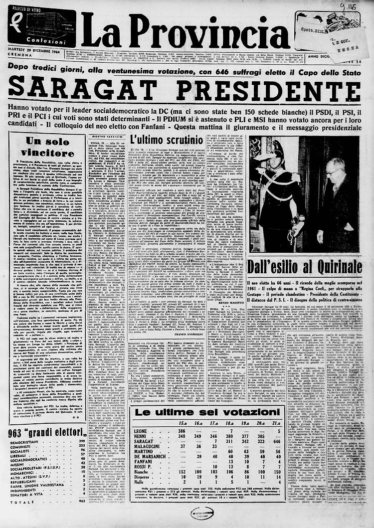 Saragat Presidente