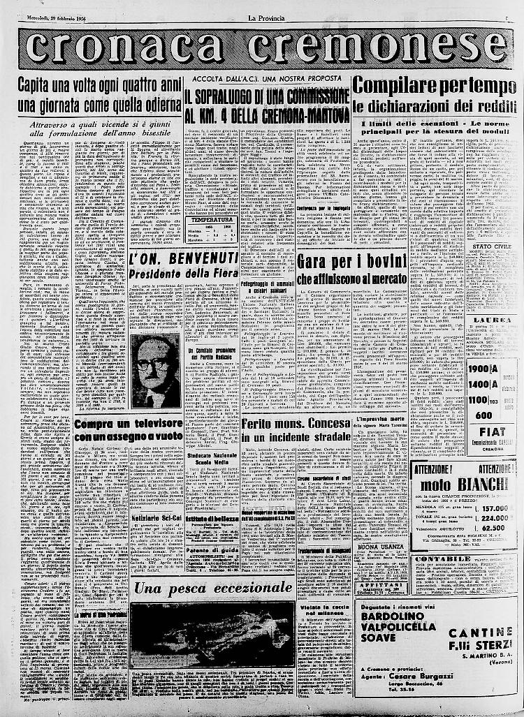 Capita una volta ogni quattro anni una giornata come questa