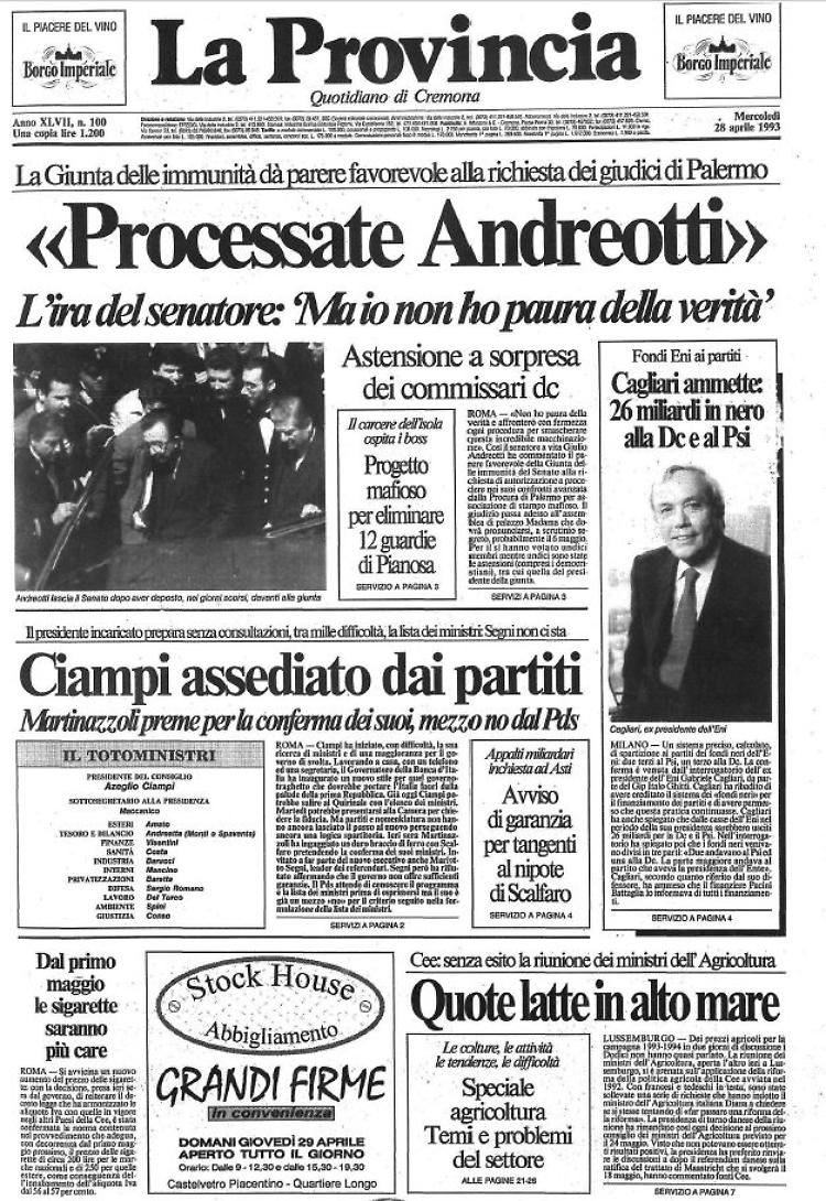 «Processate Andreotti»