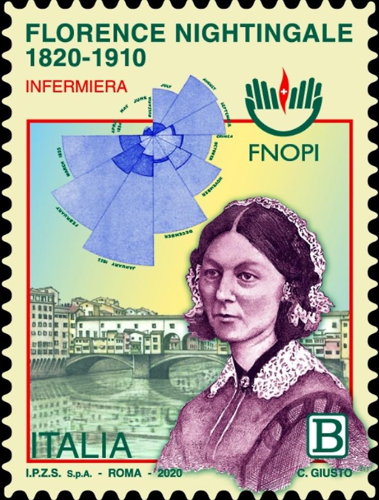 Un francobollo dedicato a Florence Nightingale e a tutti gli infermieri