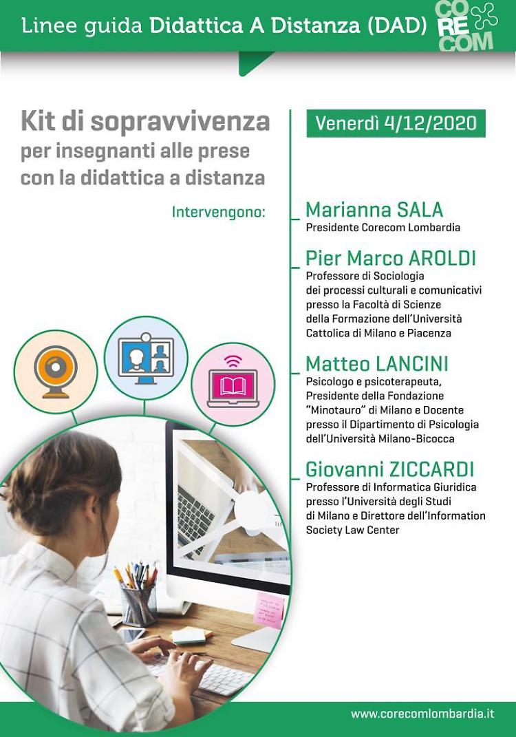 Didattica a distanza: le linee guida del Corecom