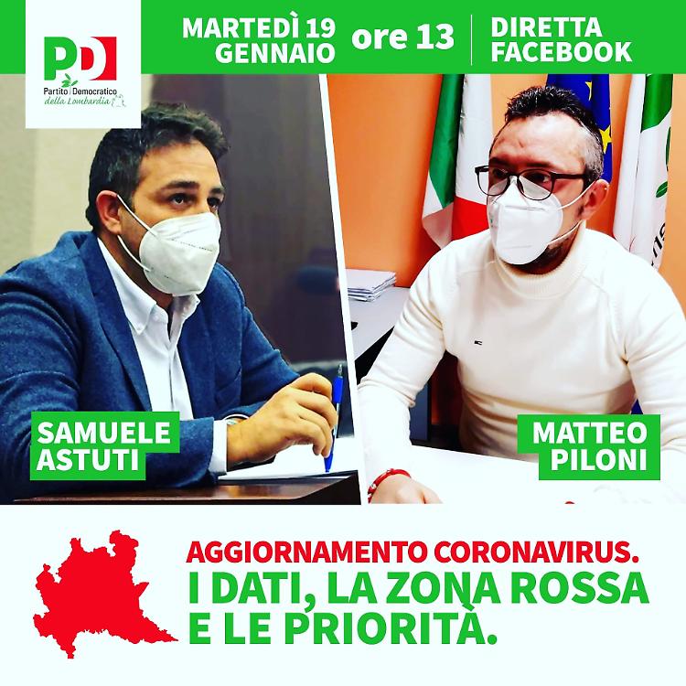 Piloni, in diretta Facebook aggiornamento sul Coronavirus