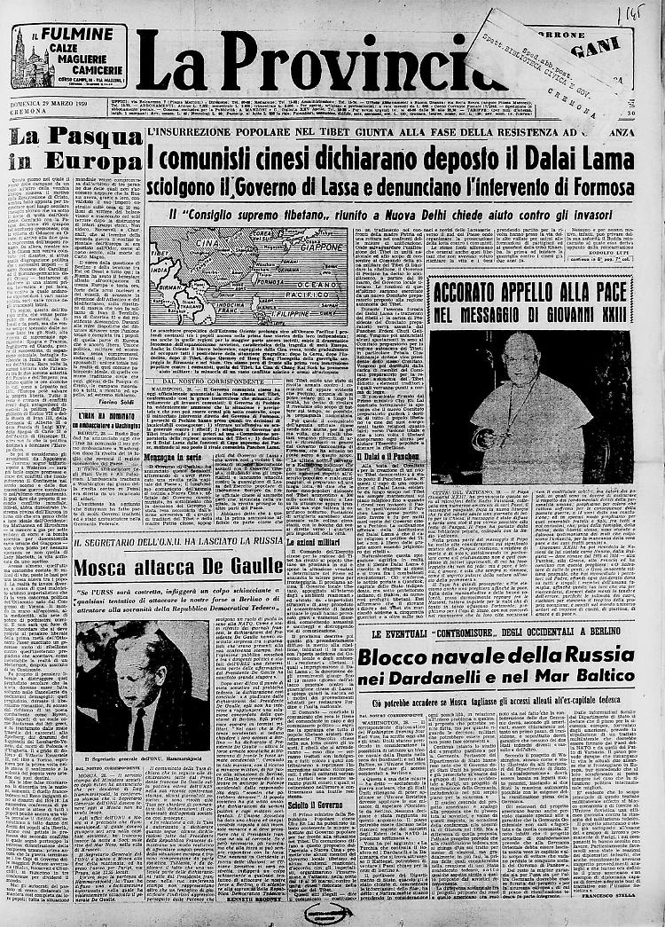I comunisti cinesi dichiarano deposto il Dalai Lama