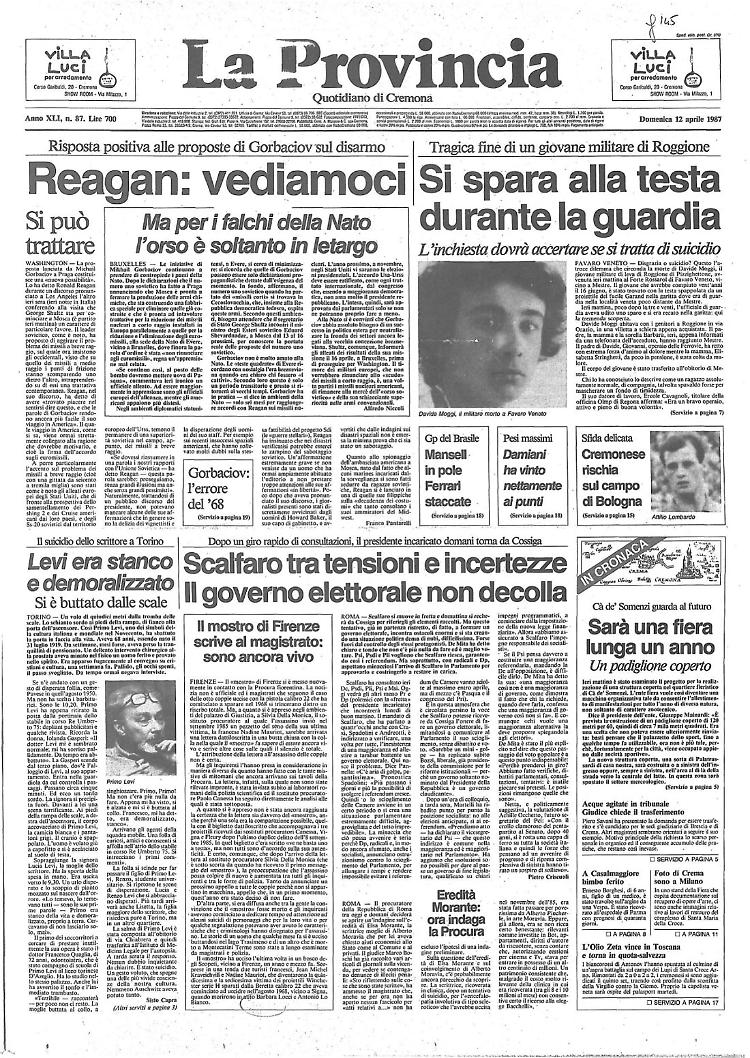 Il suicidio di Primo Levi a Torino