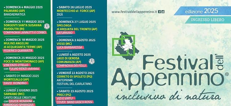 Torna il Festival dell'Appennino, 27 appuntamenti per sei mesi di eventi