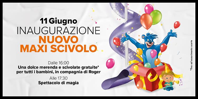 Inaugurazione maxi scivolo al CremonaPo