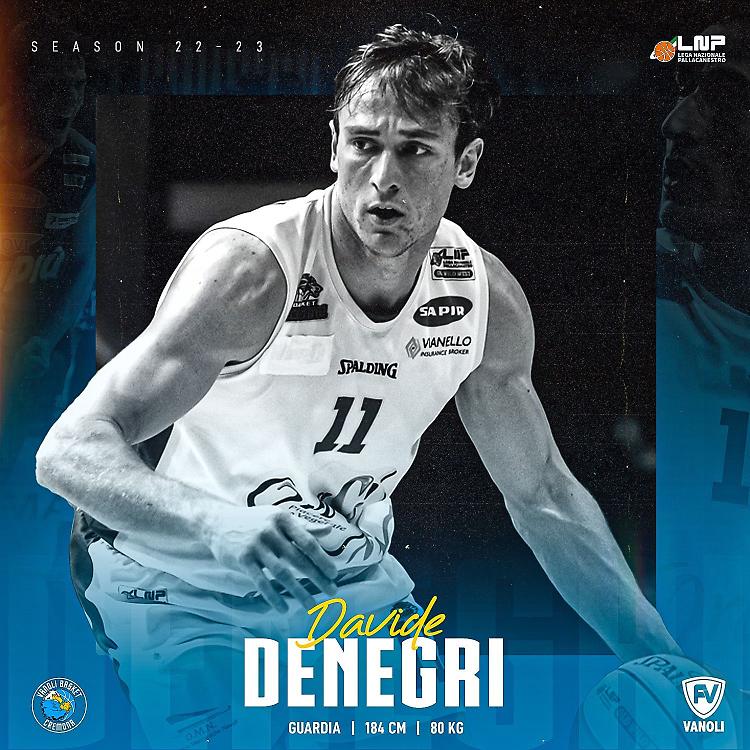 Basket, alla Vanoli arriva la guardia Denegri