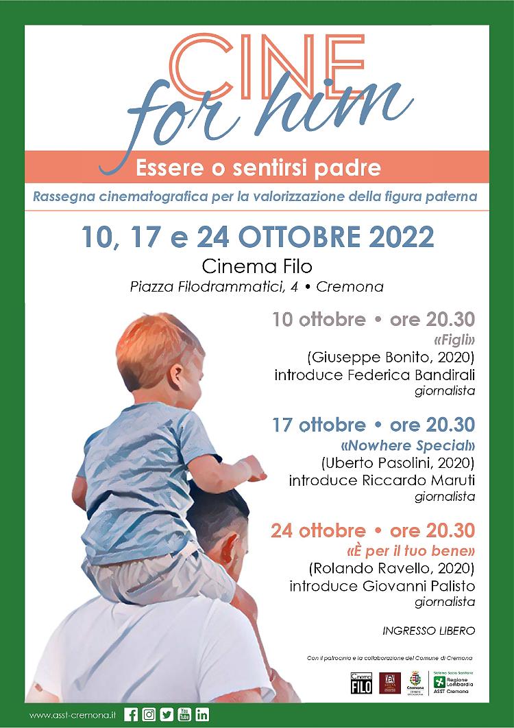 "CineForHim", tre film dedicata ai pap&agrave;