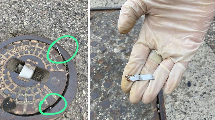 Infila lame nei tombini e fa «strage» di gomme