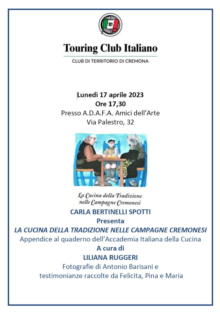 Carla Bertinelli Spotti presenta “La cucina della tradizione nelle campagne cremonesi”