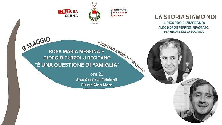 Teatro. È una questione di famiglia: Aldo Moro e Peppino Impastato
