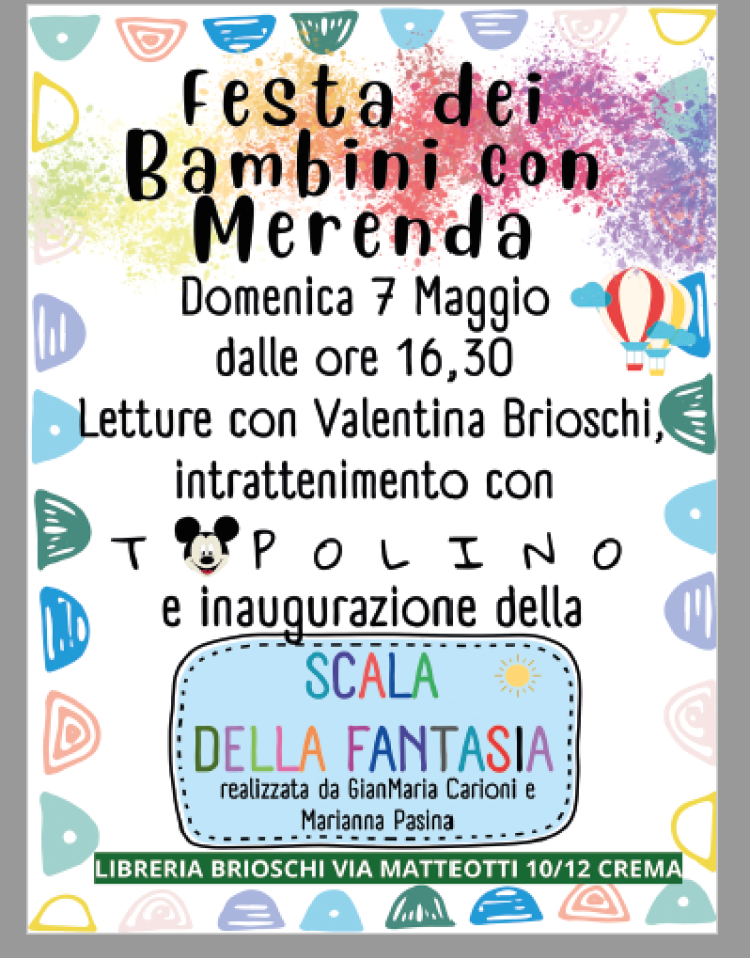 Festa dei bambini con merenda in Biblioteca