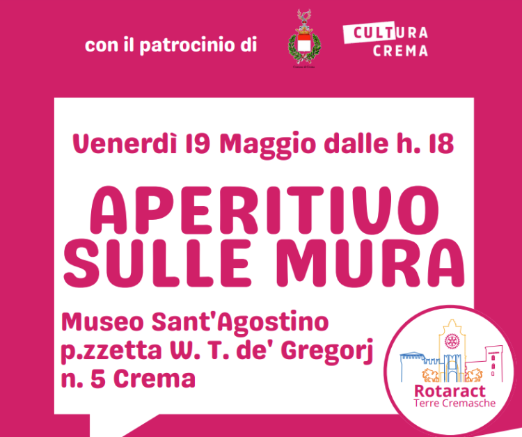 Torna l'aperitivo sulle mura con il Rotaract Club Terre Cremasche