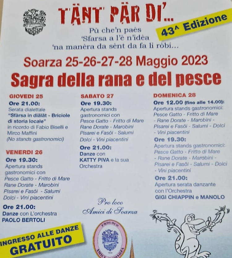 43^ edizione della Sagra della Rana e del Pesce a Soarza