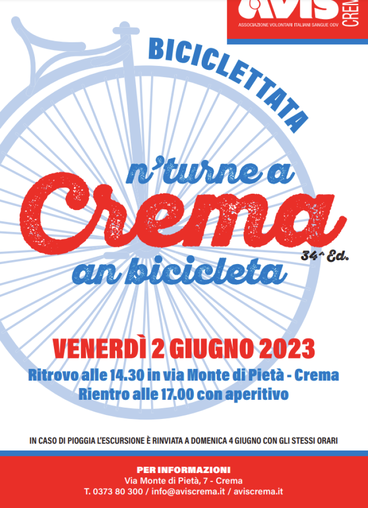 34esima bicicletatta AVIS "N turne a Crema an bicicleta" 